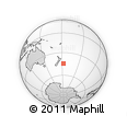 Outline Map of the Area around 44° 27' 46" S, 177° 34' 29" W, rectangular outline