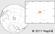 Blank Location Map of the area around 44° 27' 46" S, 178° 25' 30" W
