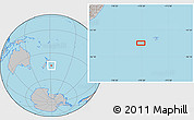 Gray Location Map of the area around 44° 27' 46" S, 178° 25' 30" W