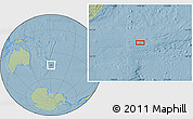 Savanna Style Location Map of the area around 44° 27' 46" S, 178° 25' 30" W, hill shading
