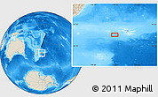 Shaded Relief Location Map of the area around 44° 27' 46" S, 178° 25' 30" W