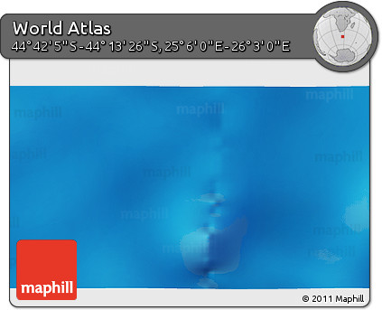Physical 3D Map of the Area around 44° 27' 46" S, 25° 34' 30" E
