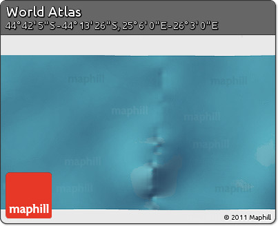 Satellite 3D Map of the Area around 44° 27' 46" S, 25° 34' 30" E