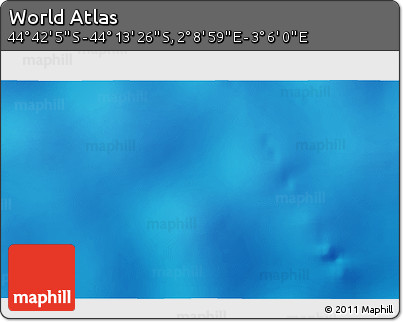 Physical 3D Map of the Area around 44° 27' 46" S, 2° 37' 30" E