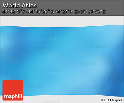 Physical 3D Map of the Area around 44° 27' 46" S, 34° 55' 29" E
