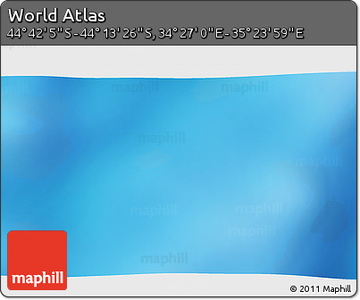 Physical 3D Map of the Area around 44° 27' 46" S, 34° 55' 29" E