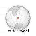 Outline Map of the Area around 44° 27' 46" S, 40° 1' 29" E, rectangular outline