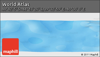 Political Panoramic Map of the Area around 44° 27' 46" S, 40° 1' 29" E