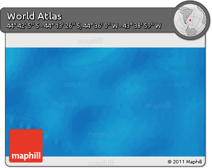 Physical 3D Map of the Area around 44° 27' 46" S, 44° 7' 30" W