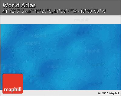 Physical 3D Map of the Area around 44° 27' 46" S, 44° 7' 30" W