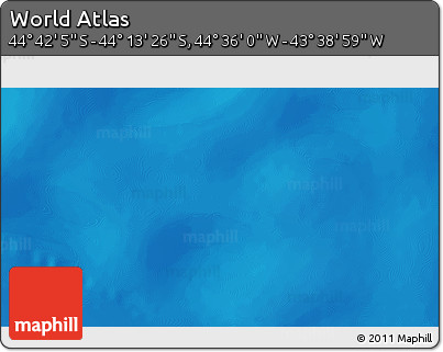 Physical 3D Map of the Area around 44° 27' 46" S, 44° 7' 30" W