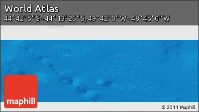Physical Panoramic Map of the Area around 44° 27' 46" S, 49° 13' 30" W
