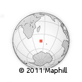 Outline Map of the Area around 44° 27' 46" S, 51° 55' 29" E, rectangular outline