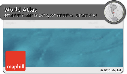 Satellite Panoramic Map of the Area around 44° 27' 46" S, 55° 10' 29" W