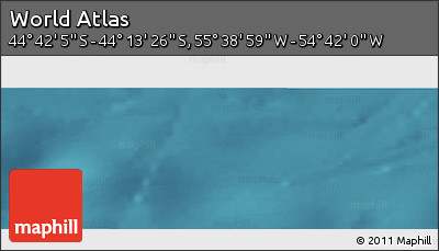 Satellite Panoramic Map of the Area around 44° 27' 46" S, 55° 10' 29" W