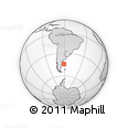Outline Map of the Area around 44° 27' 46" S, 61° 7' 30" W, rectangular outline