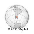 Outline Map of the Area around 44° 27' 46" S, 62° 49' 30" W, rectangular outline