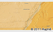 Political 3D Map of the area around 44° 27' 46" S, 67° 4' 29" W