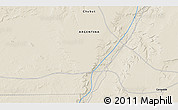 Shaded Relief 3D Map of the area around 44° 27' 46" S, 67° 4' 29" W