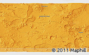 Political 3D Map of the area around 44° 27' 46" S, 68° 46' 30" W