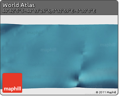 Satellite 3D Map of the Area around 44° 27' 46" S, 6° 1' 30" E