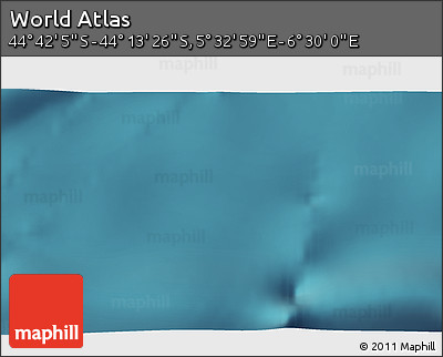 Satellite 3D Map of the Area around 44° 27' 46" S, 6° 1' 30" E