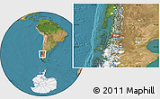 Satellite Location Map of the area around 44° 27' 46" S, 72° 10' 30" W