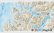 Shaded Relief 3D Map of the area around 44° 27' 46" S, 73° 1' 30" W