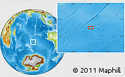 Physical Location Map of the area around 44° 27' 46" S, 83° 22' 30" E