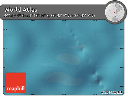 Satellite Map of the Area around 44° 27' 46" S, 83° 13' 29" W