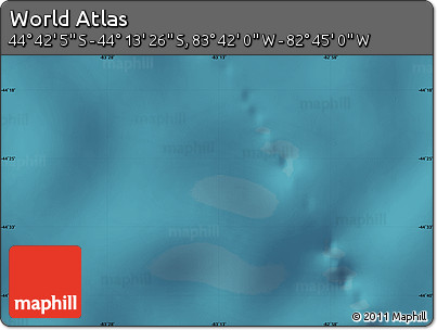 Satellite Map of the Area around 44° 27' 46" S, 83° 13' 29" W