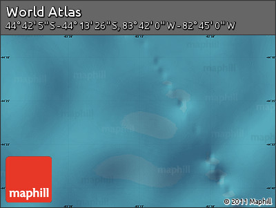 Satellite Map of the Area around 44° 27' 46" S, 83° 13' 29" W