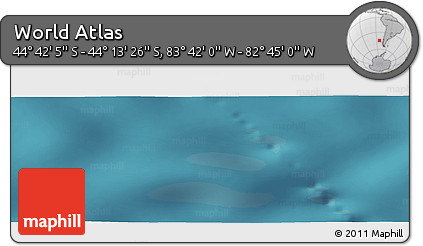 Satellite Panoramic Map of the Area around 44° 27' 46" S, 83° 13' 29" W