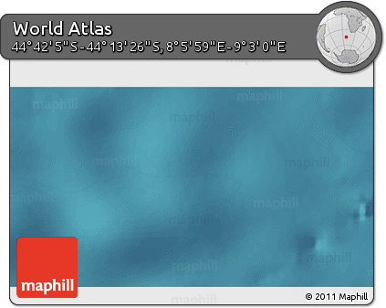 Satellite 3D Map of the Area around 44° 27' 46" S, 8° 34' 29" E