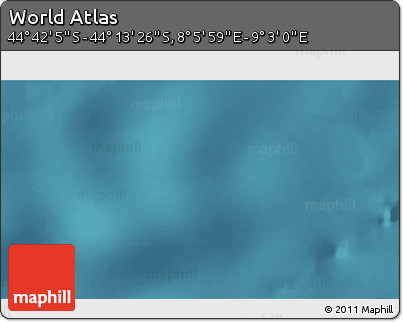 Satellite 3D Map of the Area around 44° 27' 46" S, 8° 34' 29" E