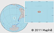 Gray Location Map of the area around 44° 53' 21" S, 100° 13' 29" W