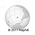 Outline Map of the Area around 44° 53' 21" S, 107° 1' 30" W, rectangular outline