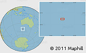 Savanna Style Location Map of the area around 44° 53' 21" S, 119° 55' 30" E