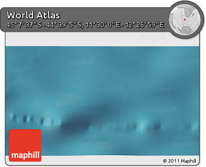 Satellite 3D Map of the Area around 44° 53' 21" S, 11° 58' 29" E