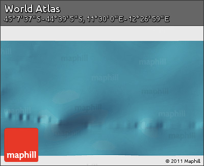 Satellite 3D Map of the Area around 44° 53' 21" S, 11° 58' 29" E