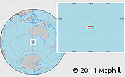 Gray Location Map of the area around 44° 53' 21" S, 120° 46' 30" E