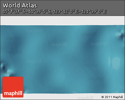 Satellite 3D Map of the Area around 44° 53' 21" S, 124° 10' 30" E