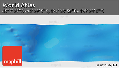 Physical Panoramic Map of the Area around 44° 53' 21" S, 125° 1' 30" E