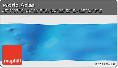 Physical Panoramic Map of the Area around 44° 53' 21" S, 125° 1' 30" E