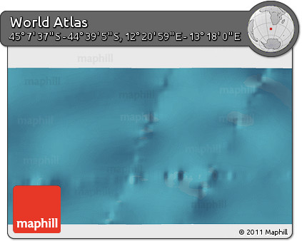 Satellite 3D Map of the Area around 44° 53' 21" S, 12° 49' 29" E