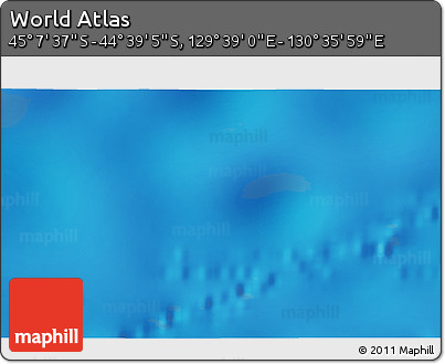 Physical 3D Map of the Area around 44° 53' 21" S, 130° 7' 30" E