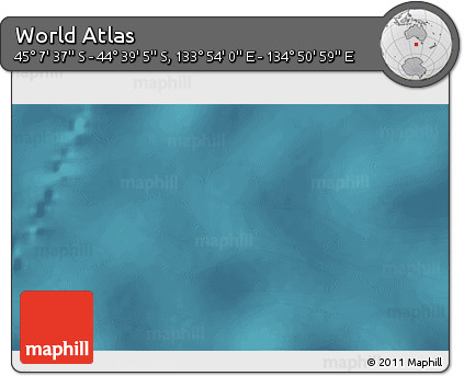Satellite 3D Map of the Area around 44° 53' 21" S, 134° 22' 30" E