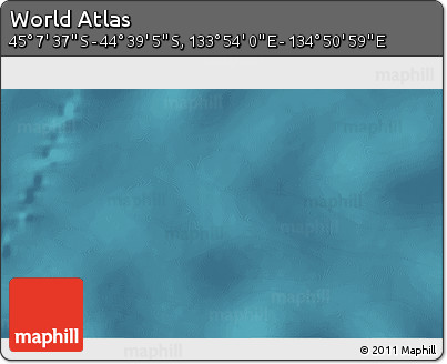 Satellite 3D Map of the Area around 44° 53' 21" S, 134° 22' 30" E