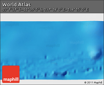 Physical 3D Map of the Area around 44° 53' 21" S, 137° 46' 30" E