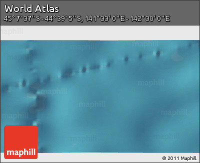 Satellite 3D Map of the Area around 44° 53' 21" S, 142° 1' 30" E